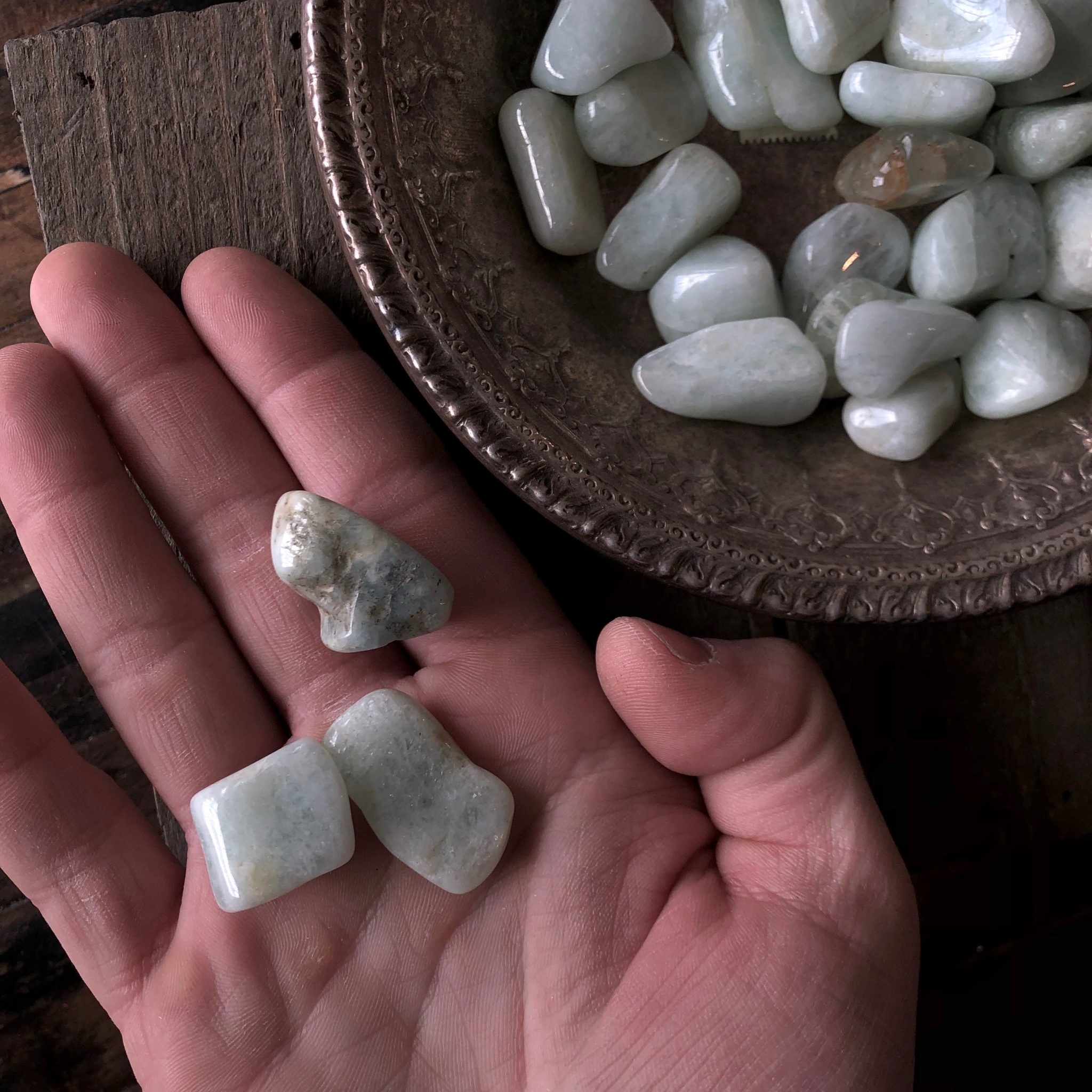 3 Polished Aquamarine Stones. RitualCravt Denver, CO