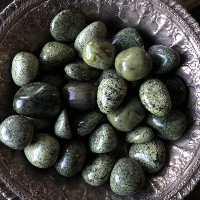 3 Polished Serpentine Stones. RitualCravt Metaphysical & Witchy Wares