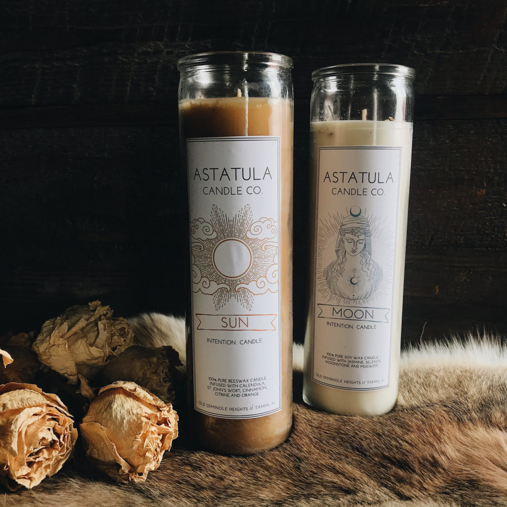 Sun and Moon Intention Candles. By Astatula Candle Co. RitualCravt