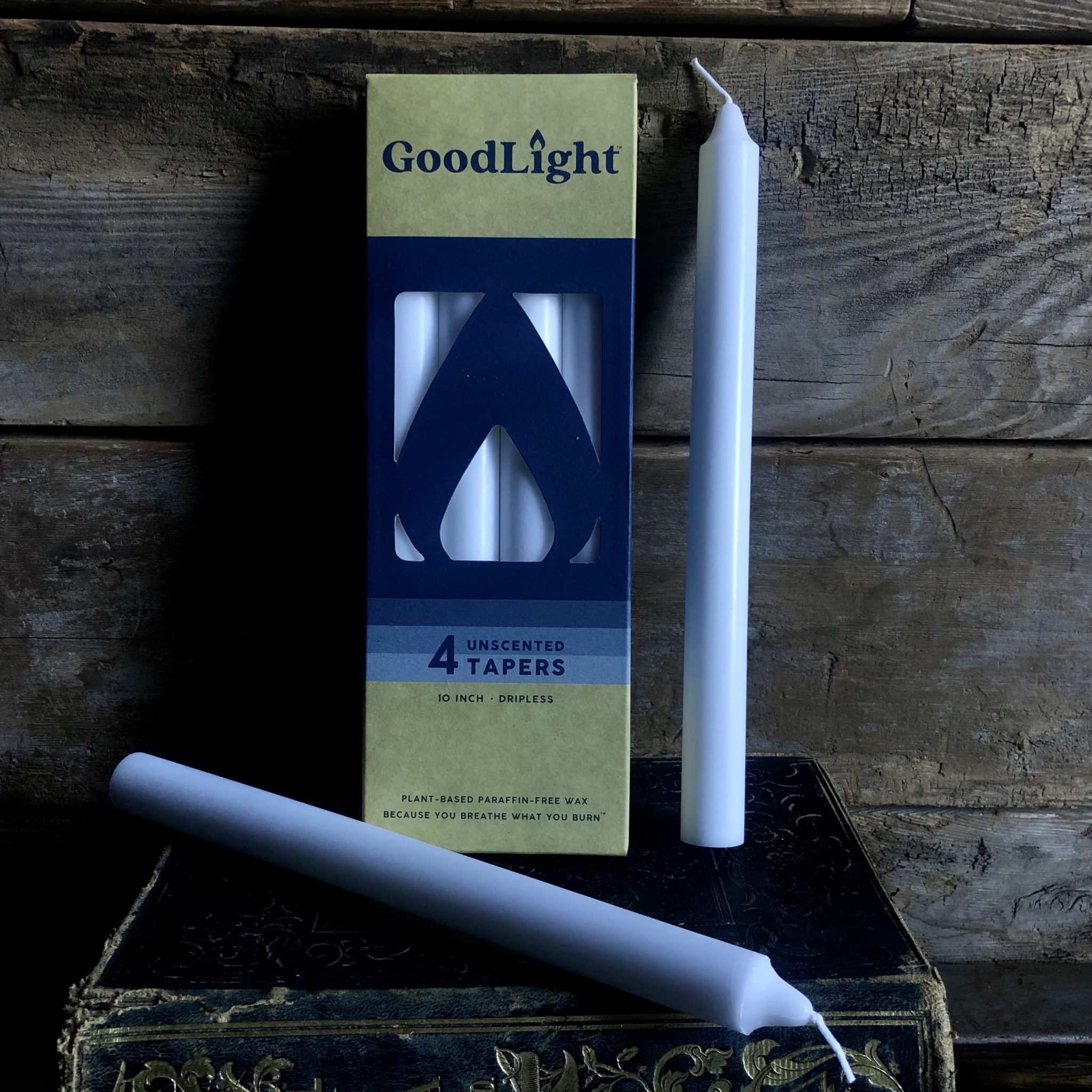 Goodlight Unscented 10" Taper Candles. RitualCravt