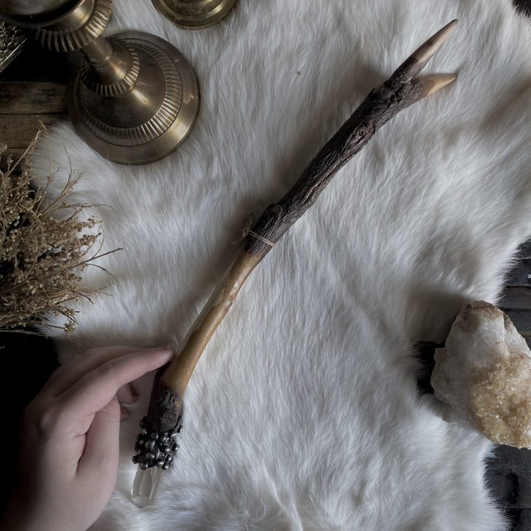 Copper Quartz & Applewood Wand. RitualCravt