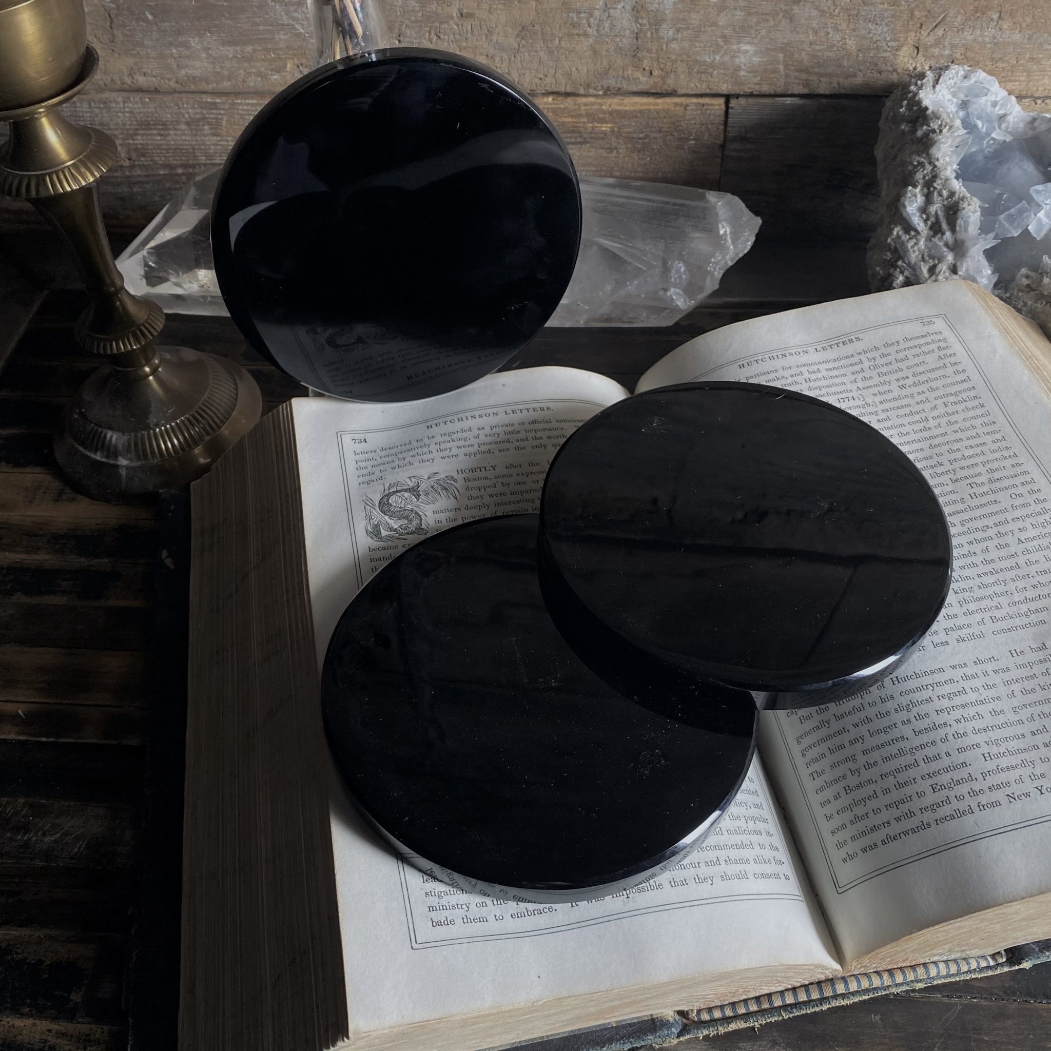 Large Black Obsidian Scrying Mirrors. RitualCravt Wheat Ridge, CO